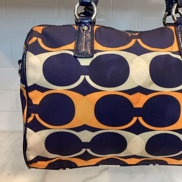 Coach Signature Nylon Linear Stripe Convertible Shoulder Bag - Picture 5 of 16